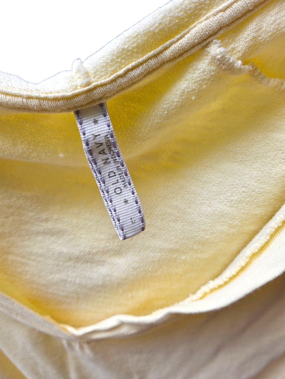 Old Navy Women's Lightweight Yellow Hooded V-Neck Sweatshirt - Picture 5 of 6